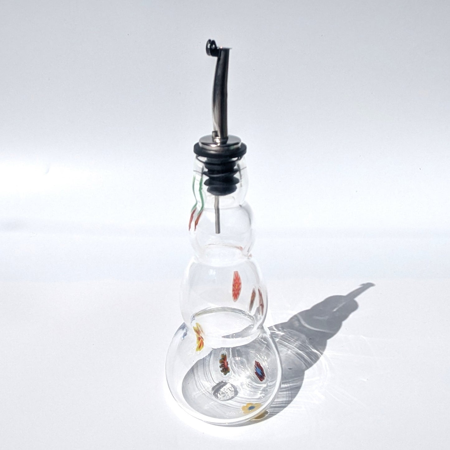 Lauren Hunt Glass. Floral Oil Decanter