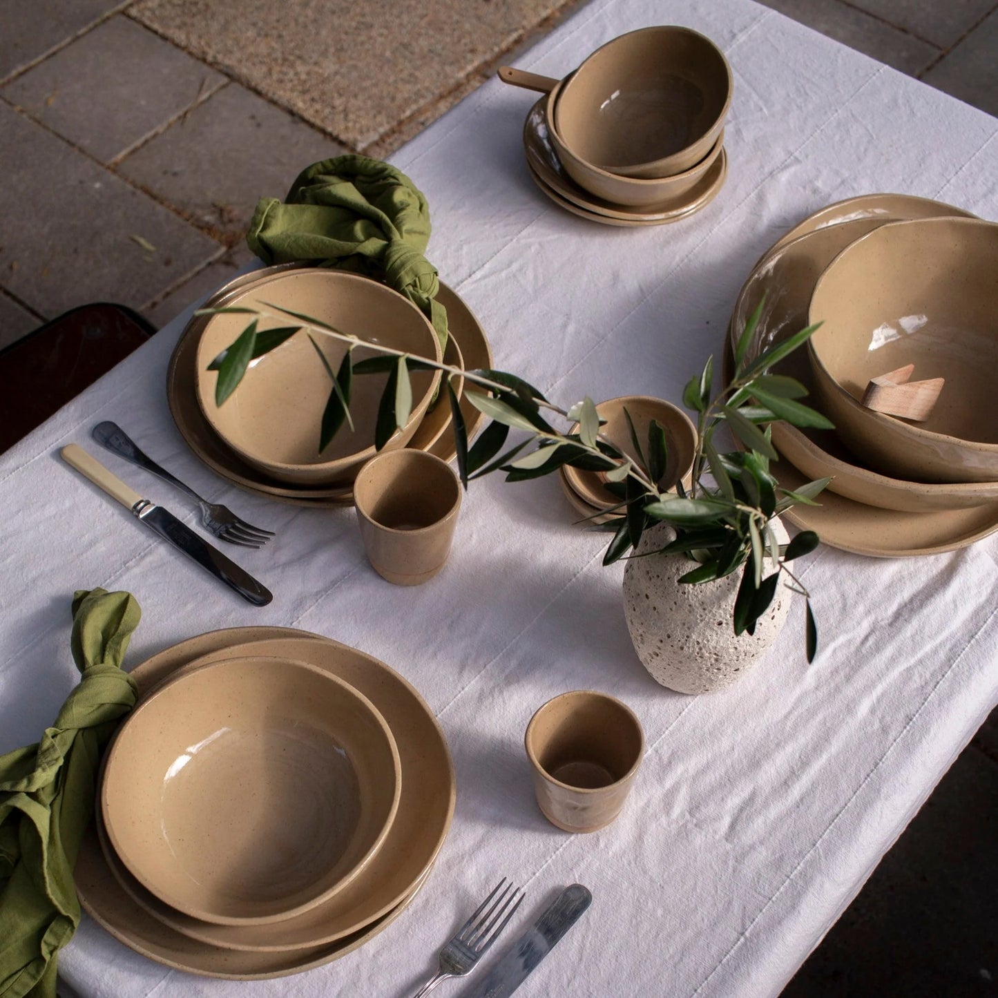 Lil Ceramics. Full Spread Dinner Set - Speckled Tan