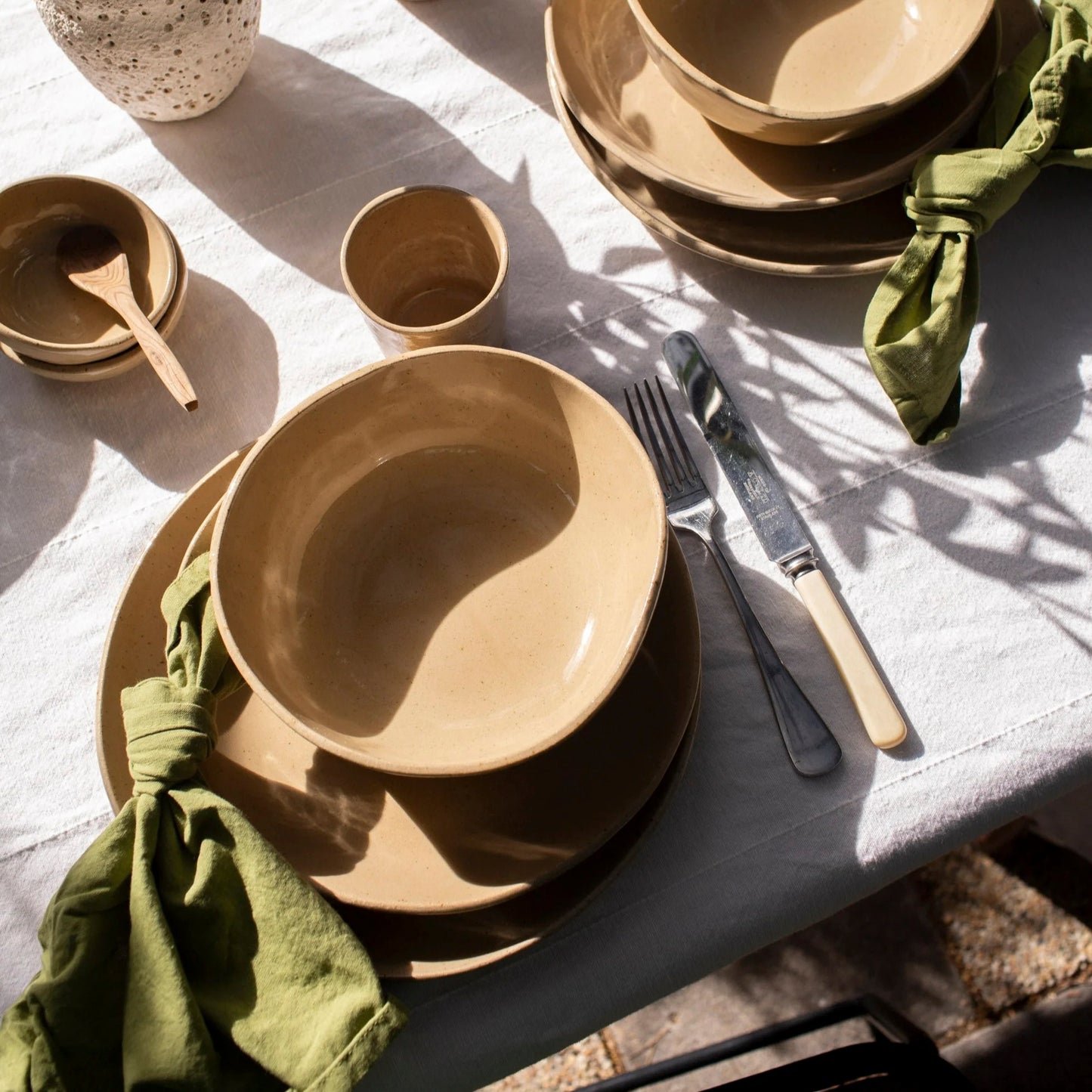 Lil Ceramics. Full Spread Dinner Set - Speckled Tan
