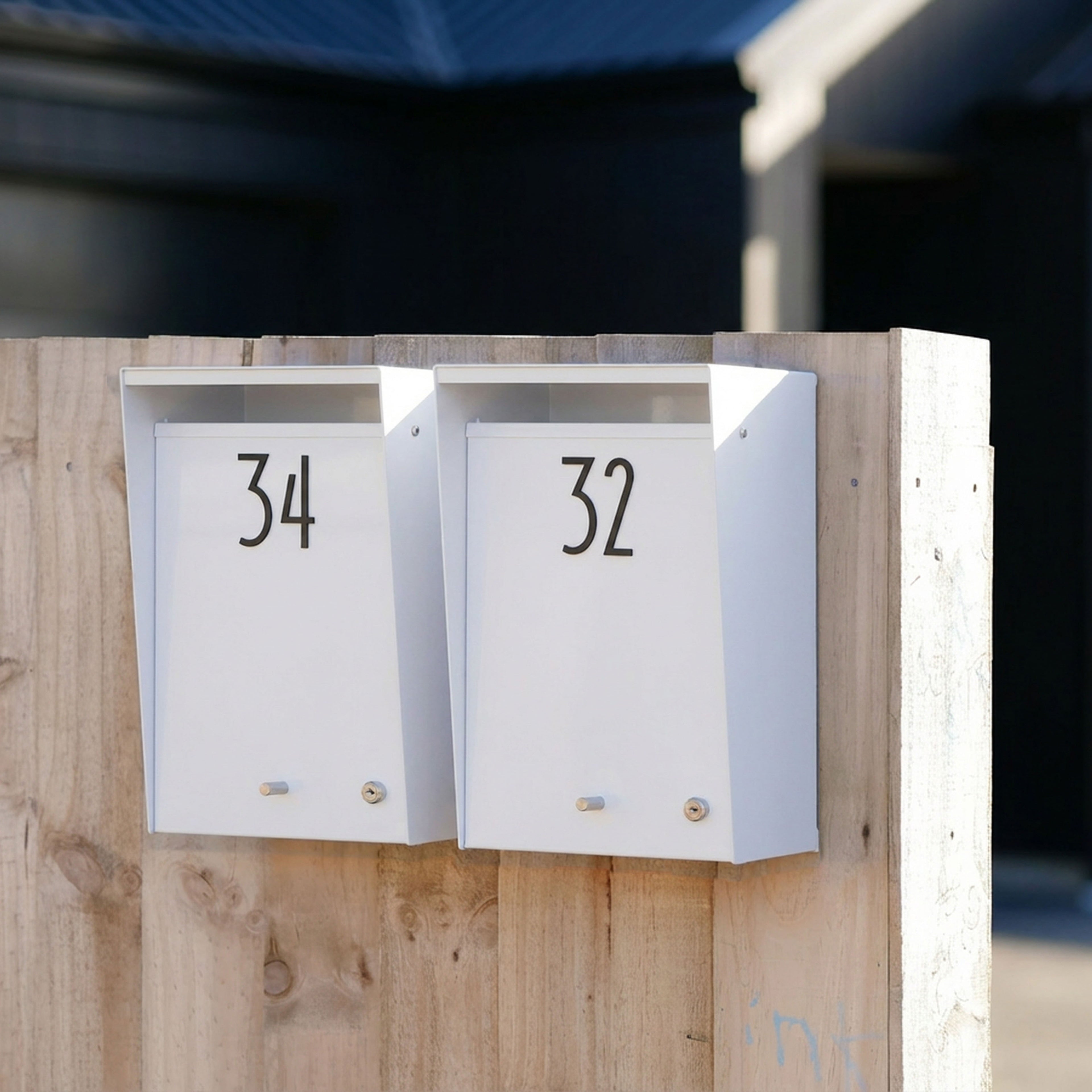 Box Design. Wall Mounted Letterbox - White casing