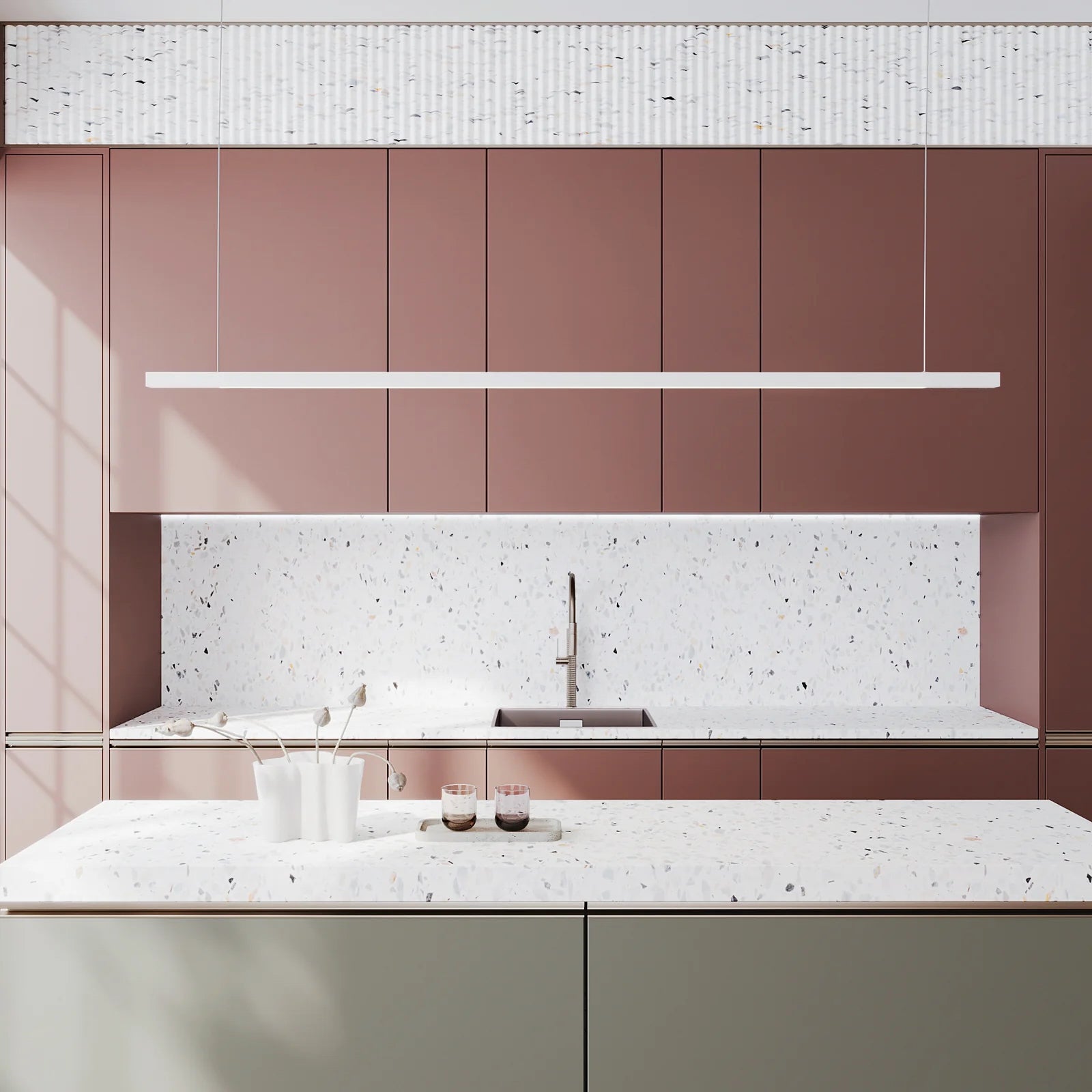 Capsühl Linear LED Linear Pendant | White
