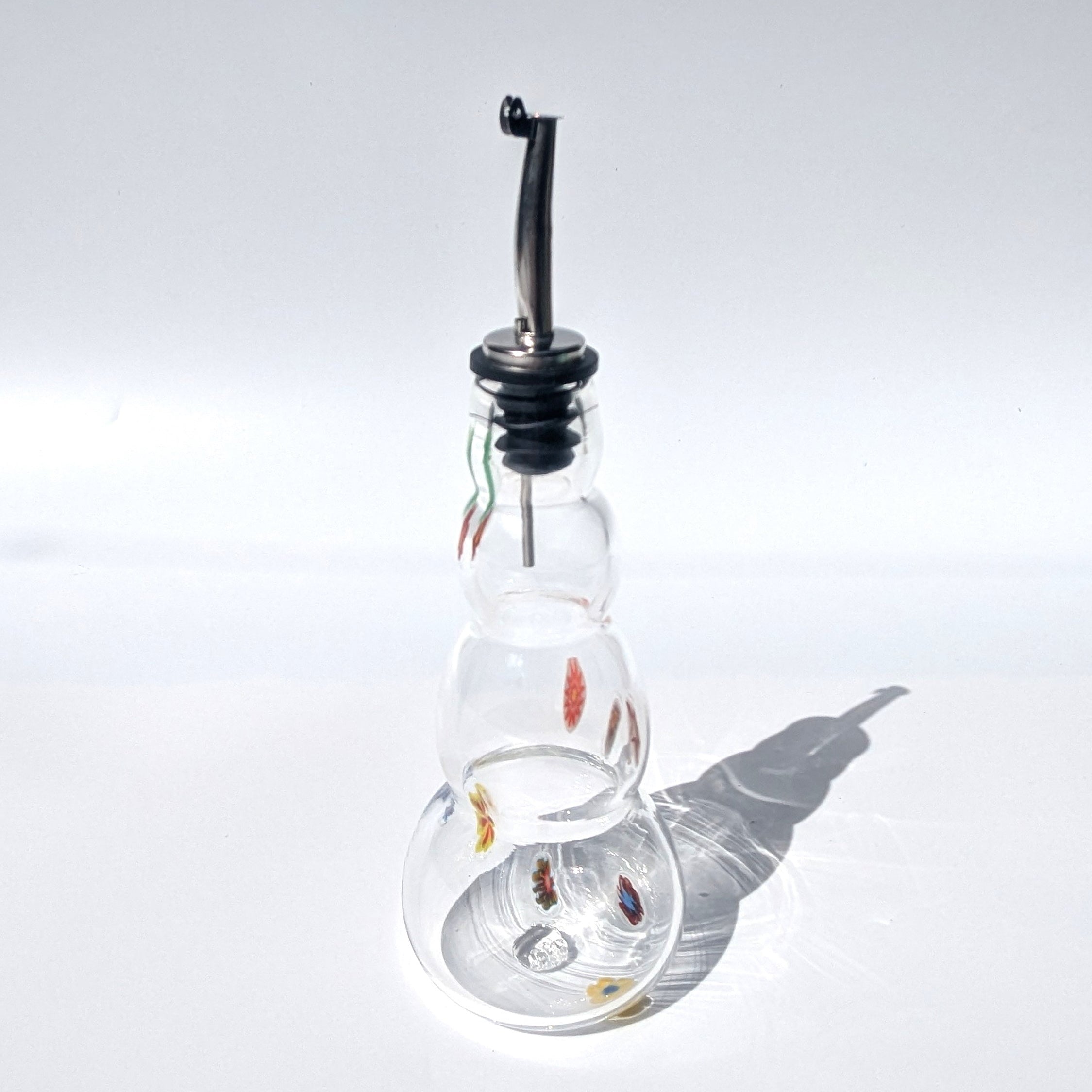 Lauren Hunt Glass. Floral Oil Decanter