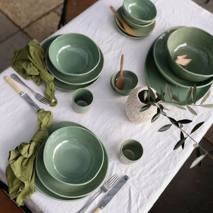 Lil Ceramics. Full Spread Dinner Set - Sage Green