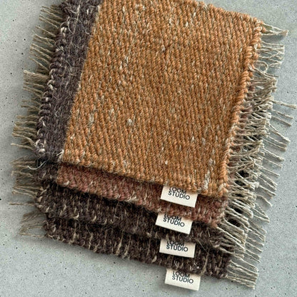 Loom Studio. Amber Linen + Wool Woven Set of 4
