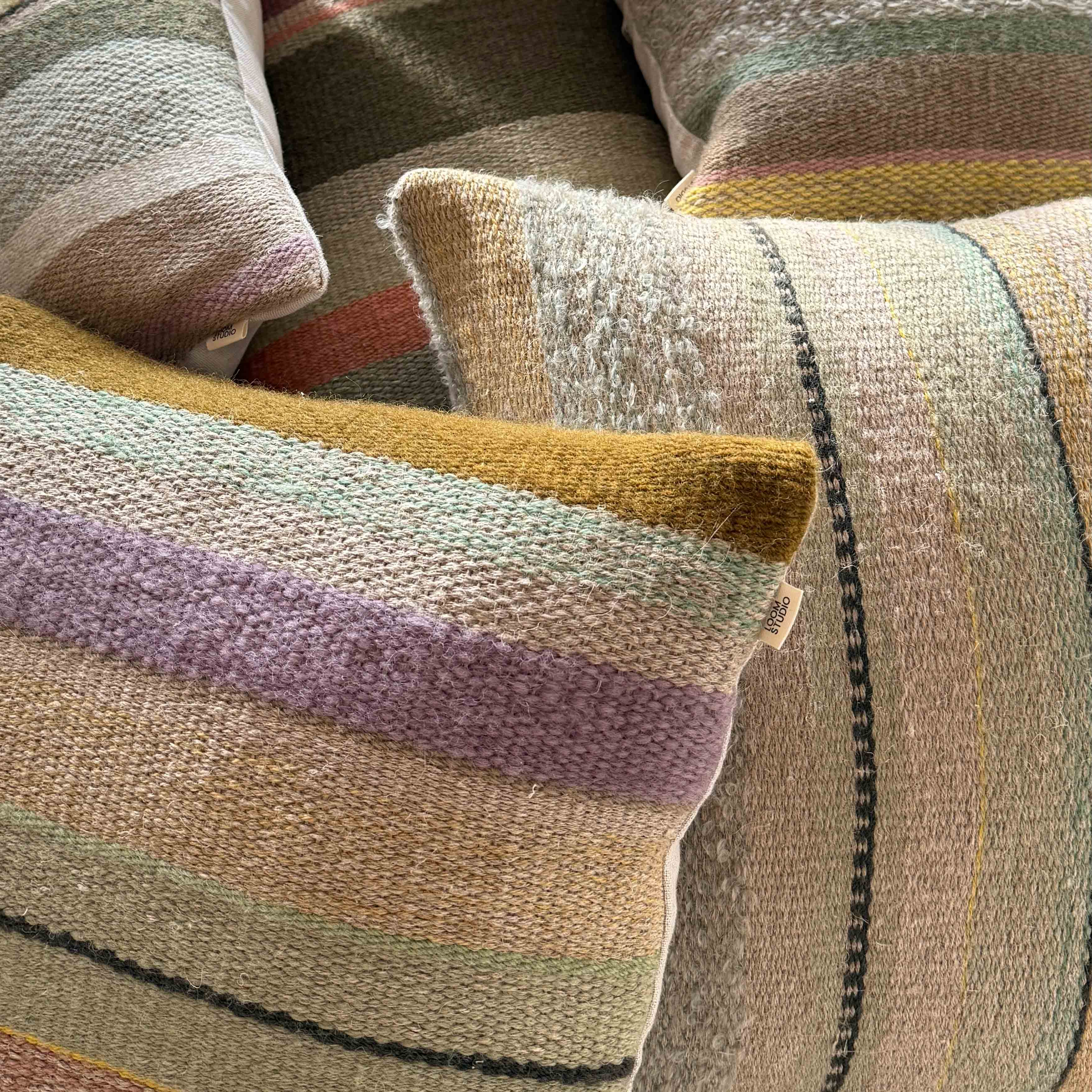 Loom Studio. Handwoven Bold Stripe Cushion 40x30cm