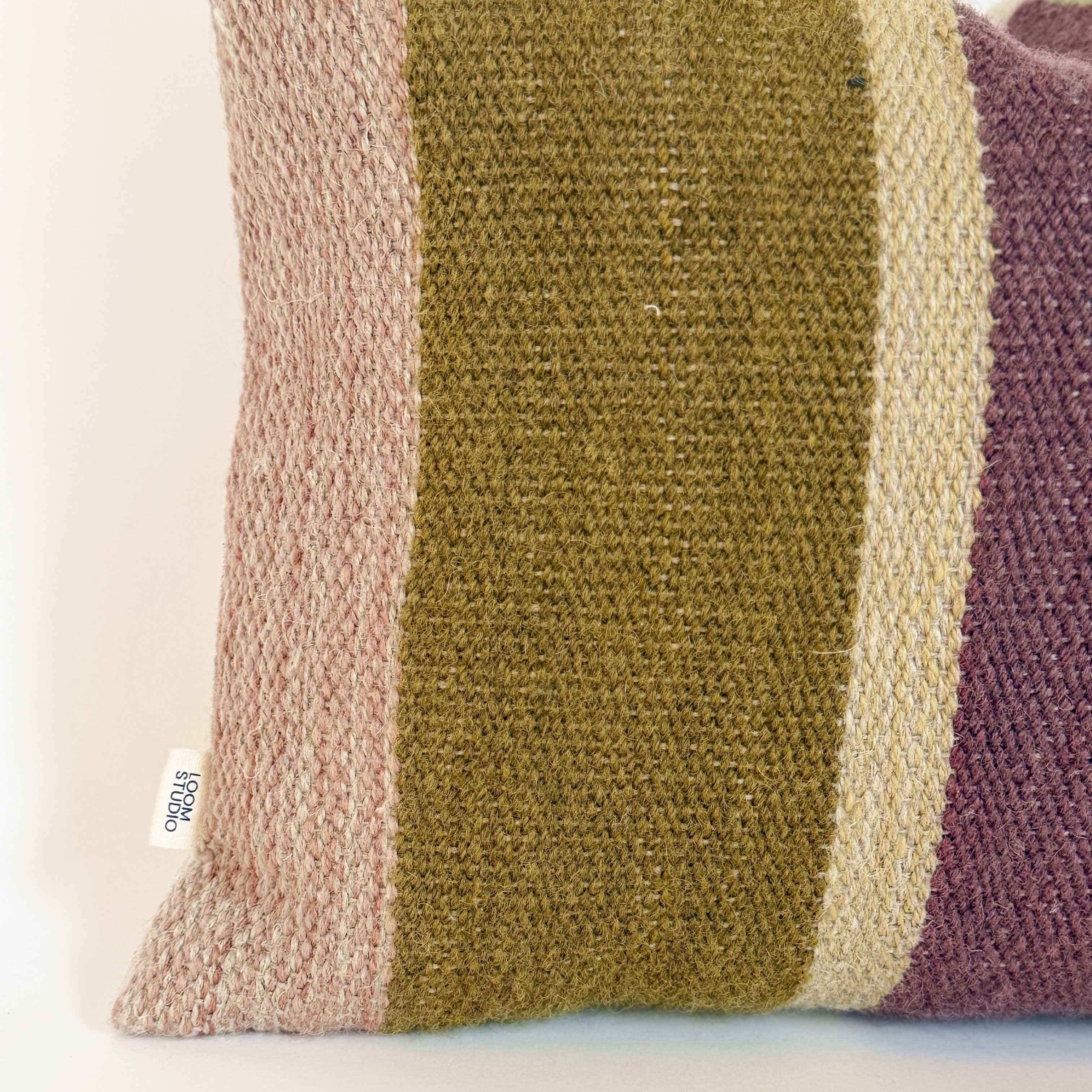Loom Studio. Handwoven Bold Stripe Cushion 40x30cm