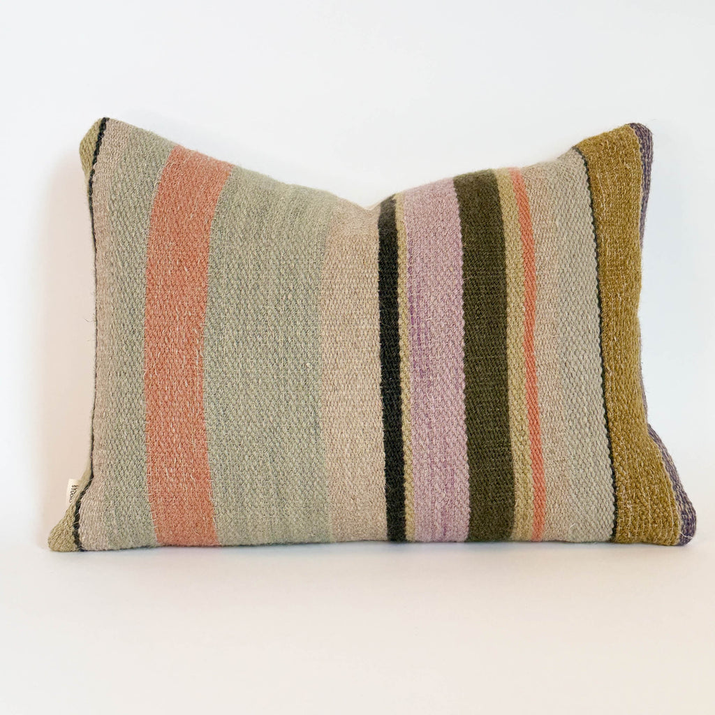 Loom Studio. Handwoven Multi Stripe Cushion 50x35cm