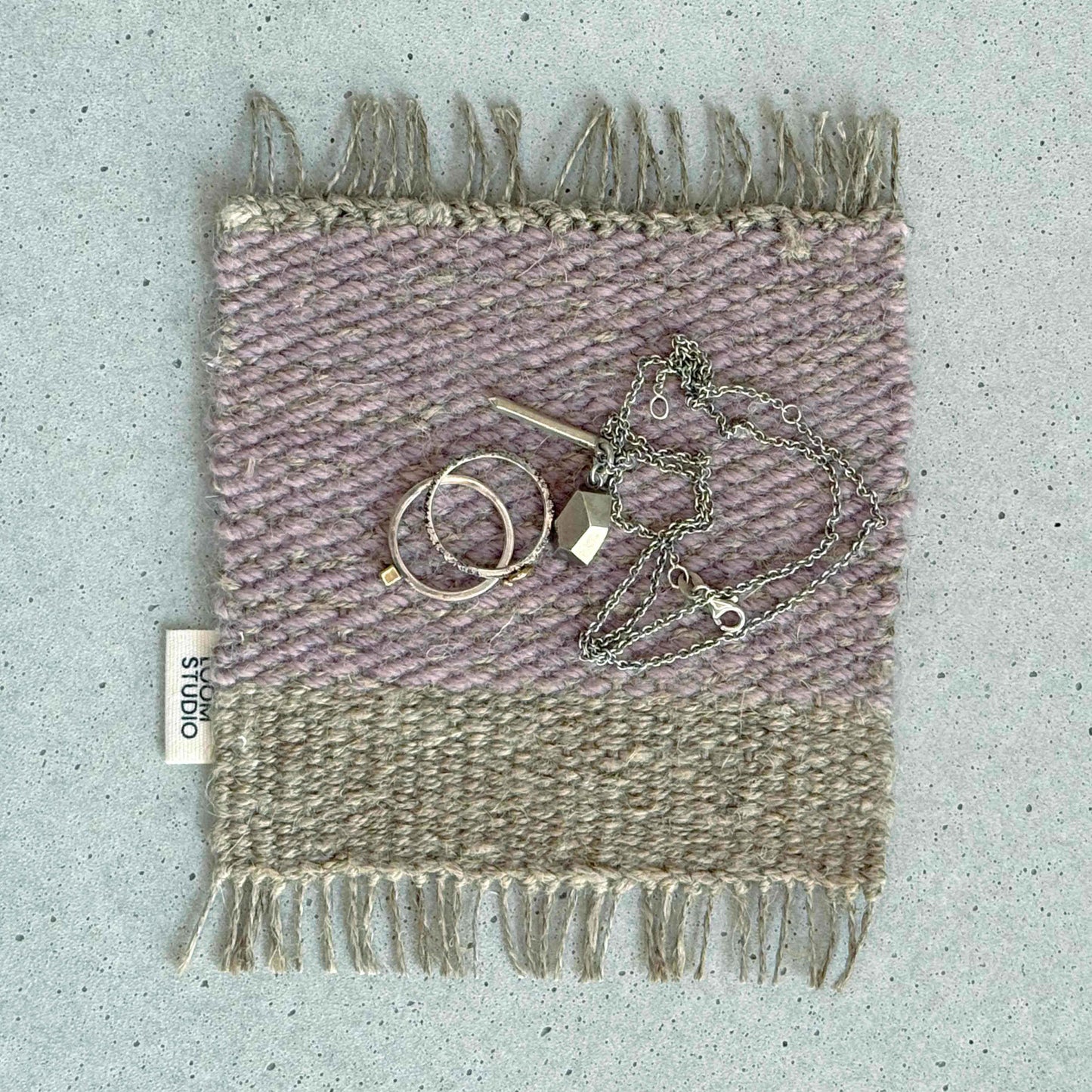 Loom Studio. Lavender Linen + Wool Woven Set of 2