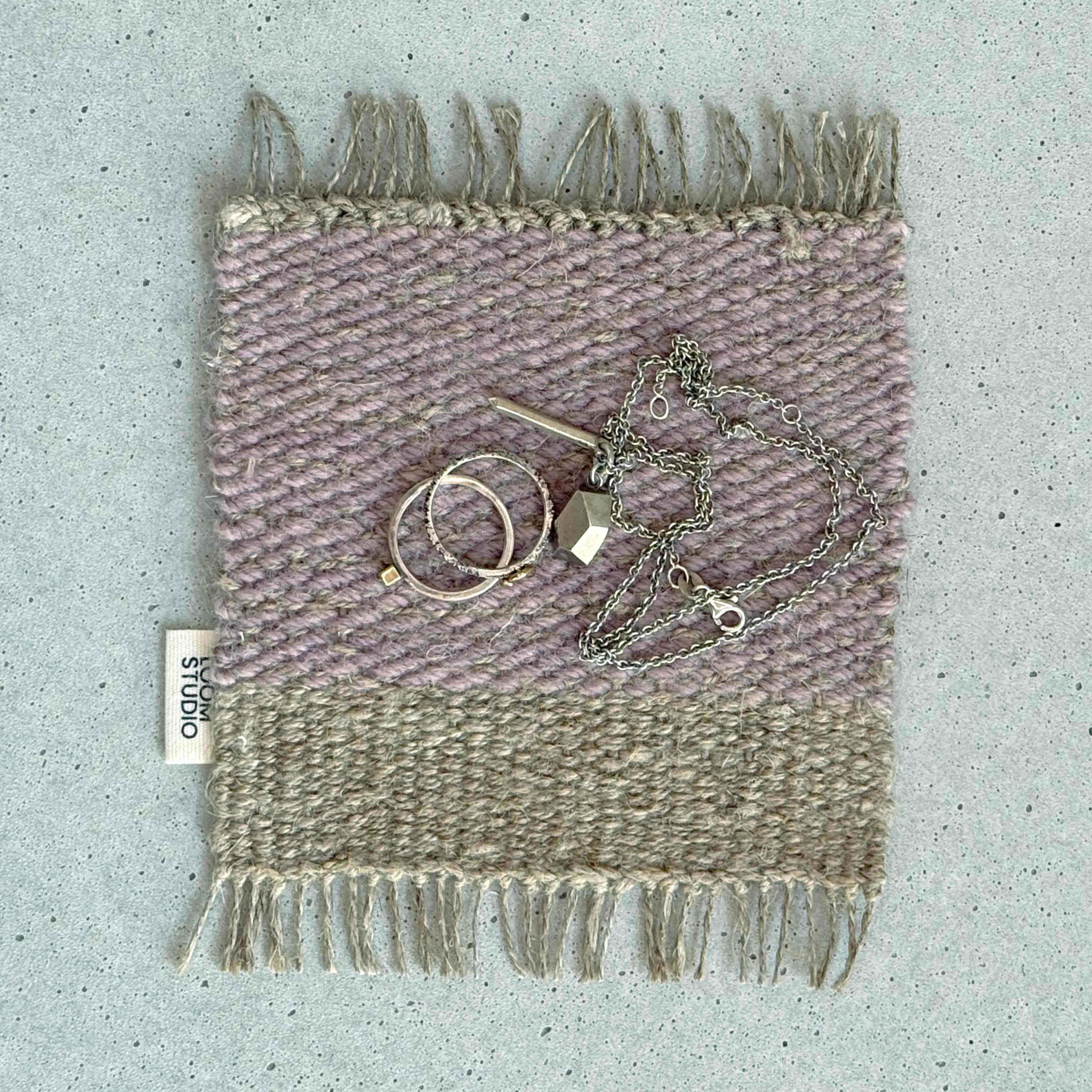 Loom Studio. Lavender Linen + Wool Woven Set of 2
