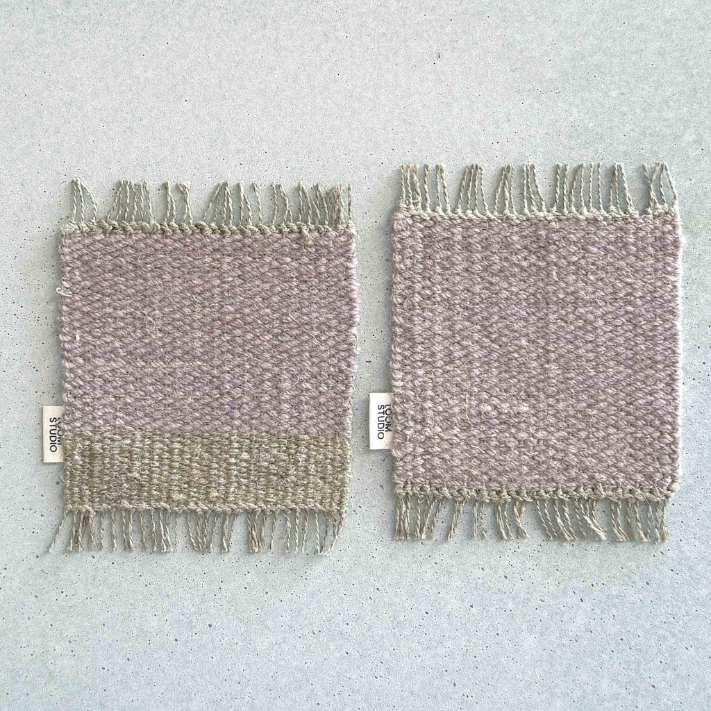Loom Studio. Lavender Linen + Wool Woven Set of 2