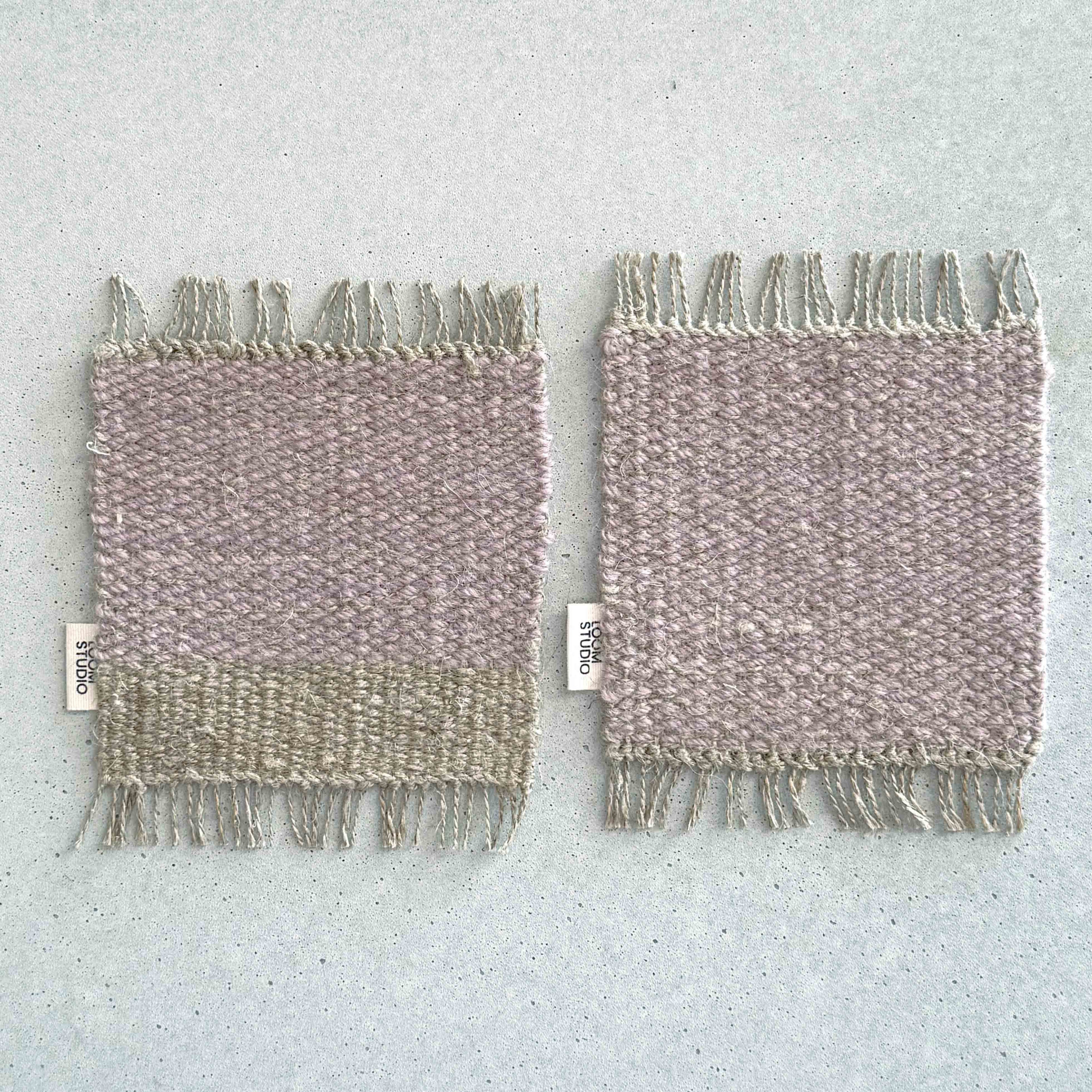 Loom Studio. Lavender Linen + Wool Woven Set of 2