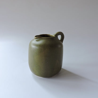 Nadine McConnell Ceramics. Oval Jug - Olive