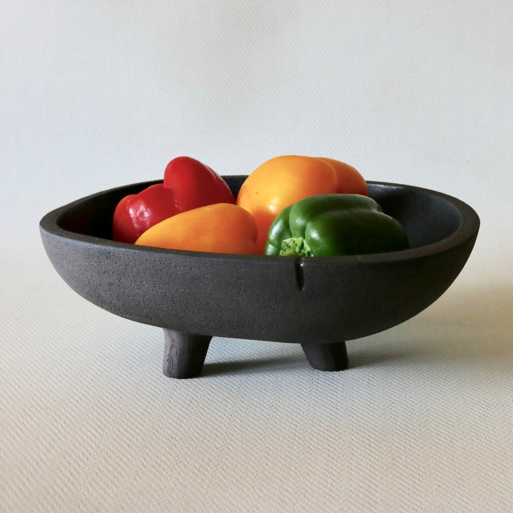 Shaw Road Ceramics. Midi Tri Bowl -  Textured White