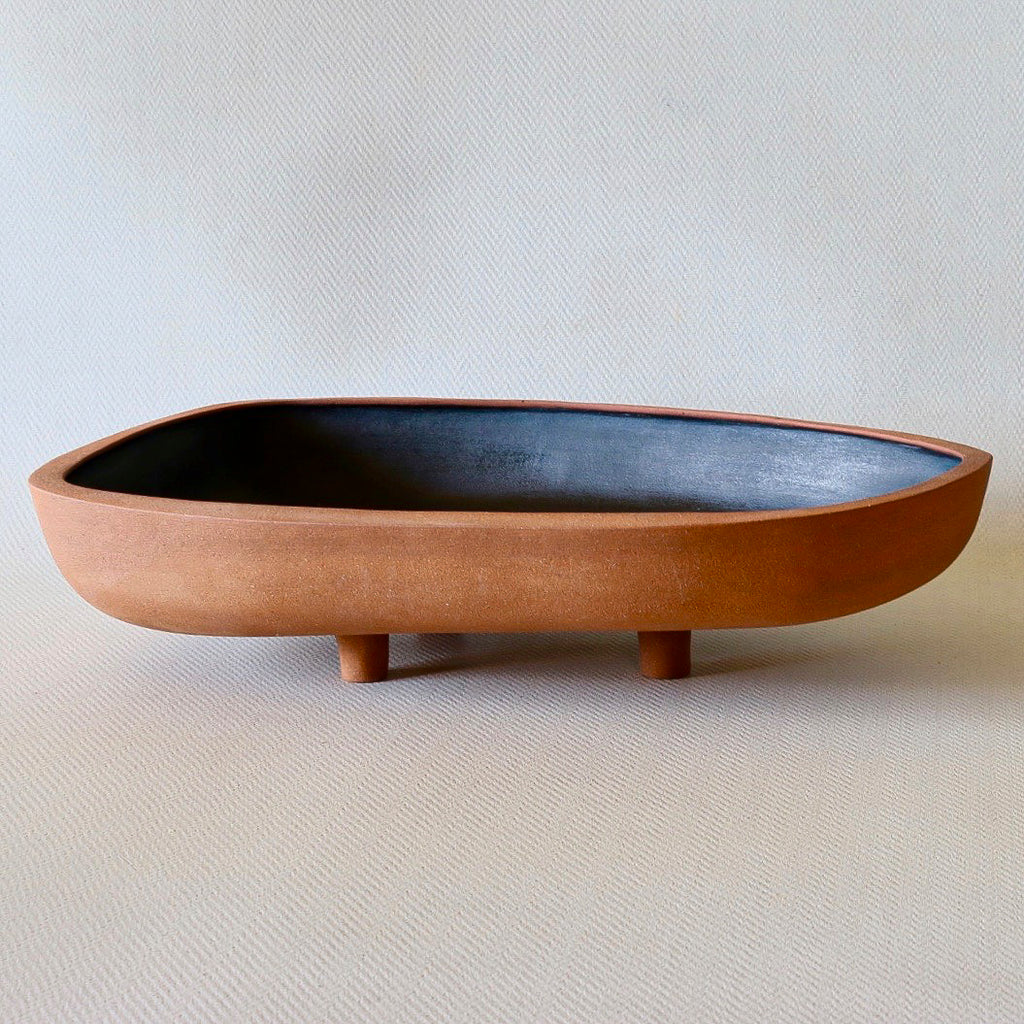 Shaw Road Ceramics. 'Finding The Balance' Presentation Bowl - Terracotta / Black