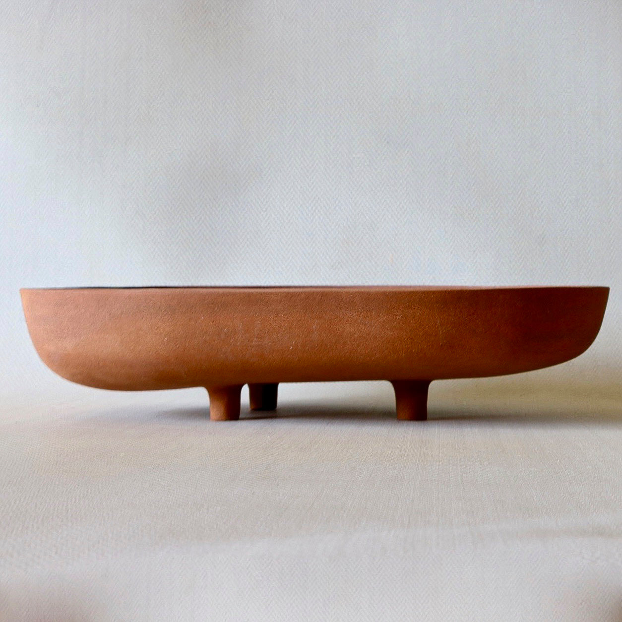 Shaw Road Ceramics. 'Finding The Balance' Presentation Bowl - Terracotta / Black