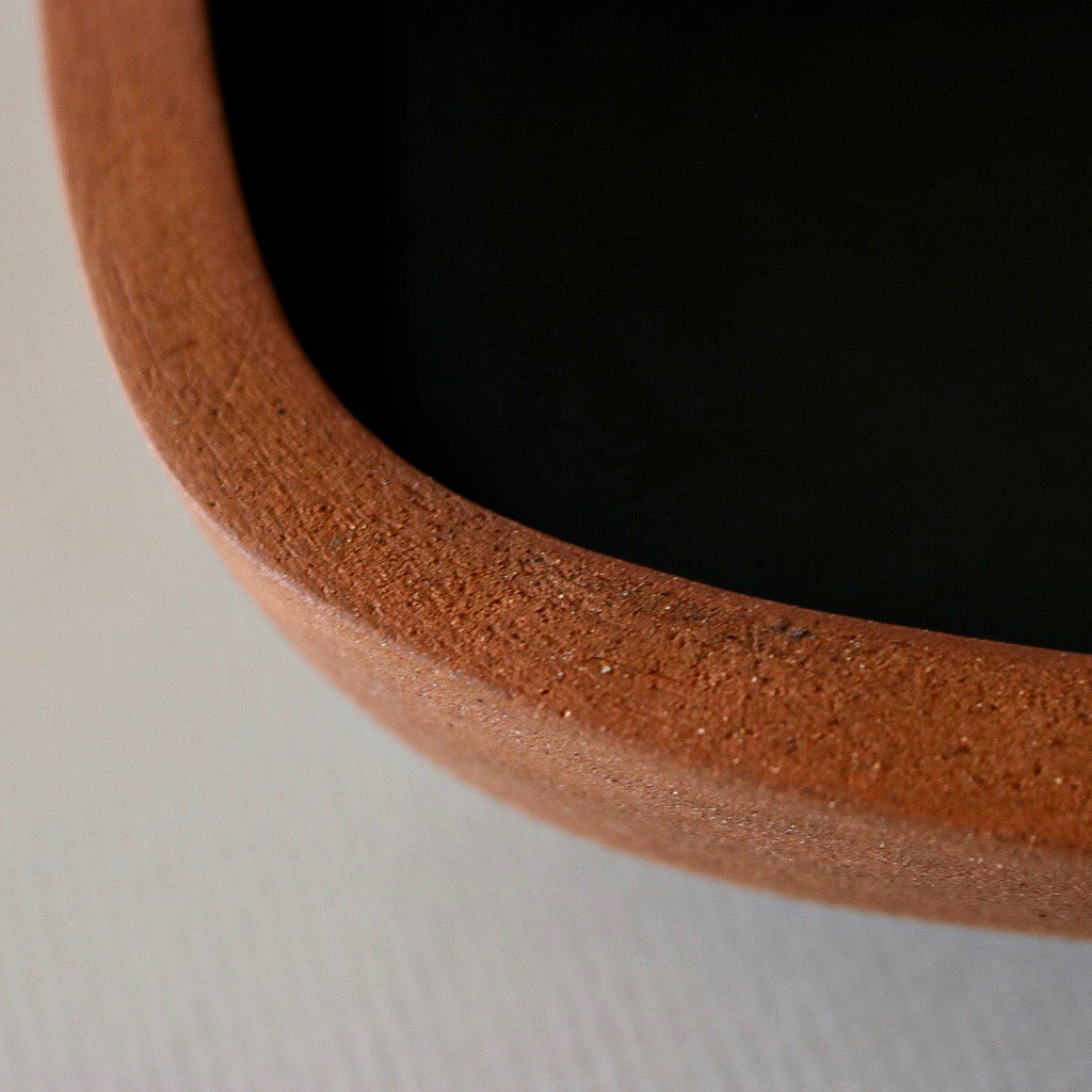 Shaw Road Ceramics. 'Finding The Balance' Presentation Bowl - Terracotta / Black