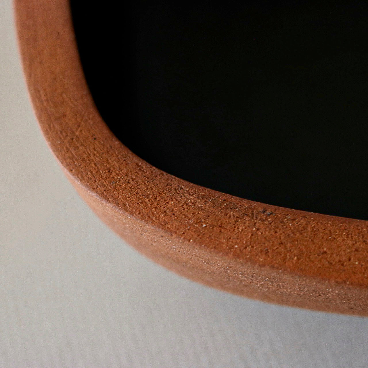 Shaw Road Ceramics. 'Finding The Balance' Presentation Bowl - Terracotta / Black