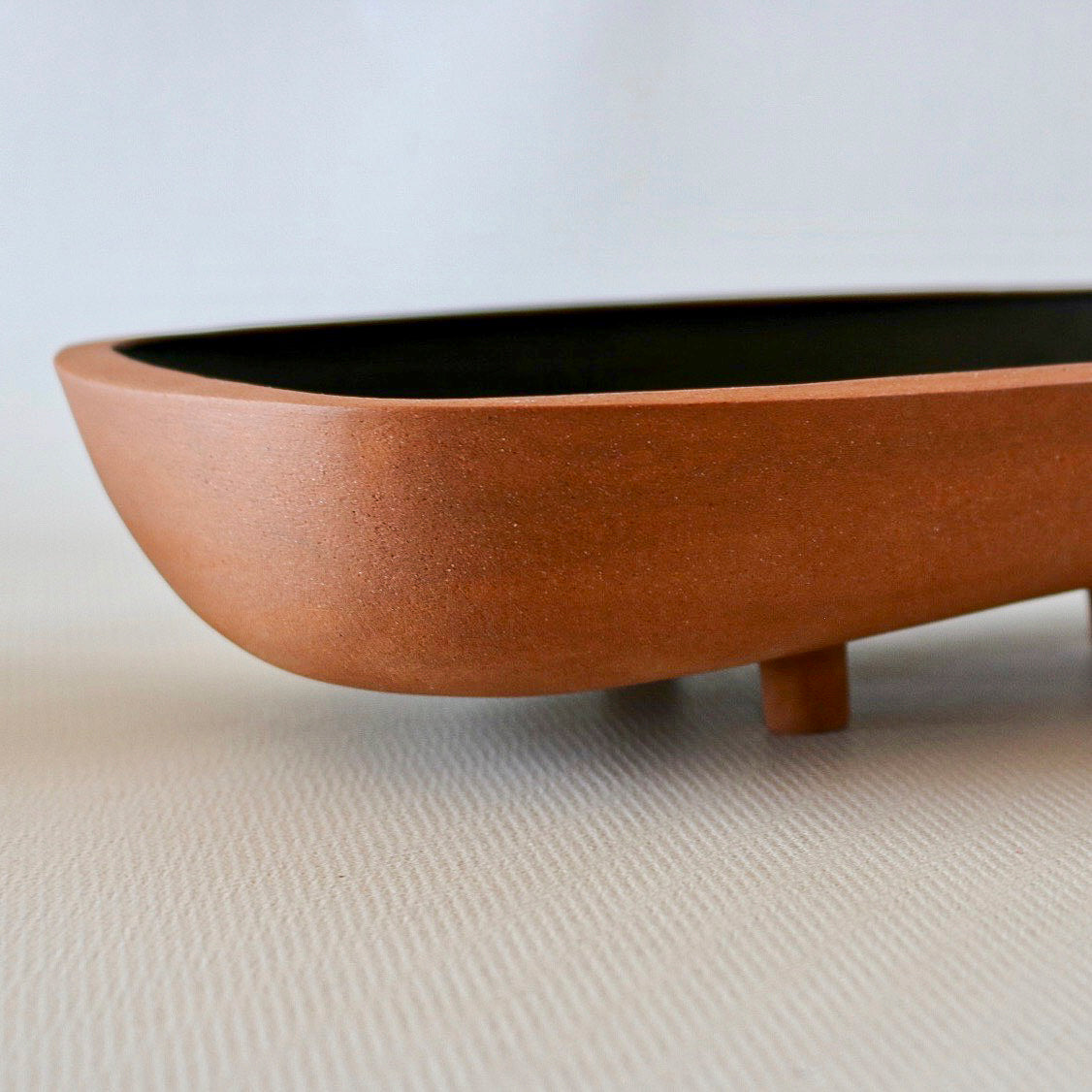 Shaw Road Ceramics. 'Finding The Balance' Presentation Bowl - Terracotta / Black