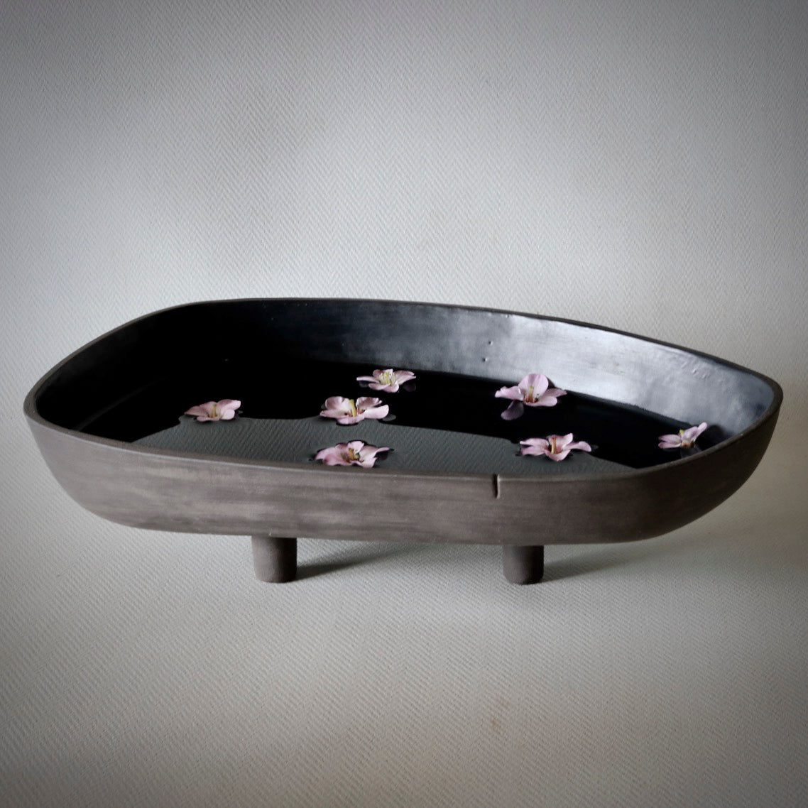 Shaw Road Ceramics. 'Finding The Balance' Presentation Bowl - Velvet Black