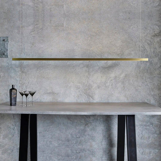 Social Light - L.I.M. LED Linear Pendant | Brushed Brass