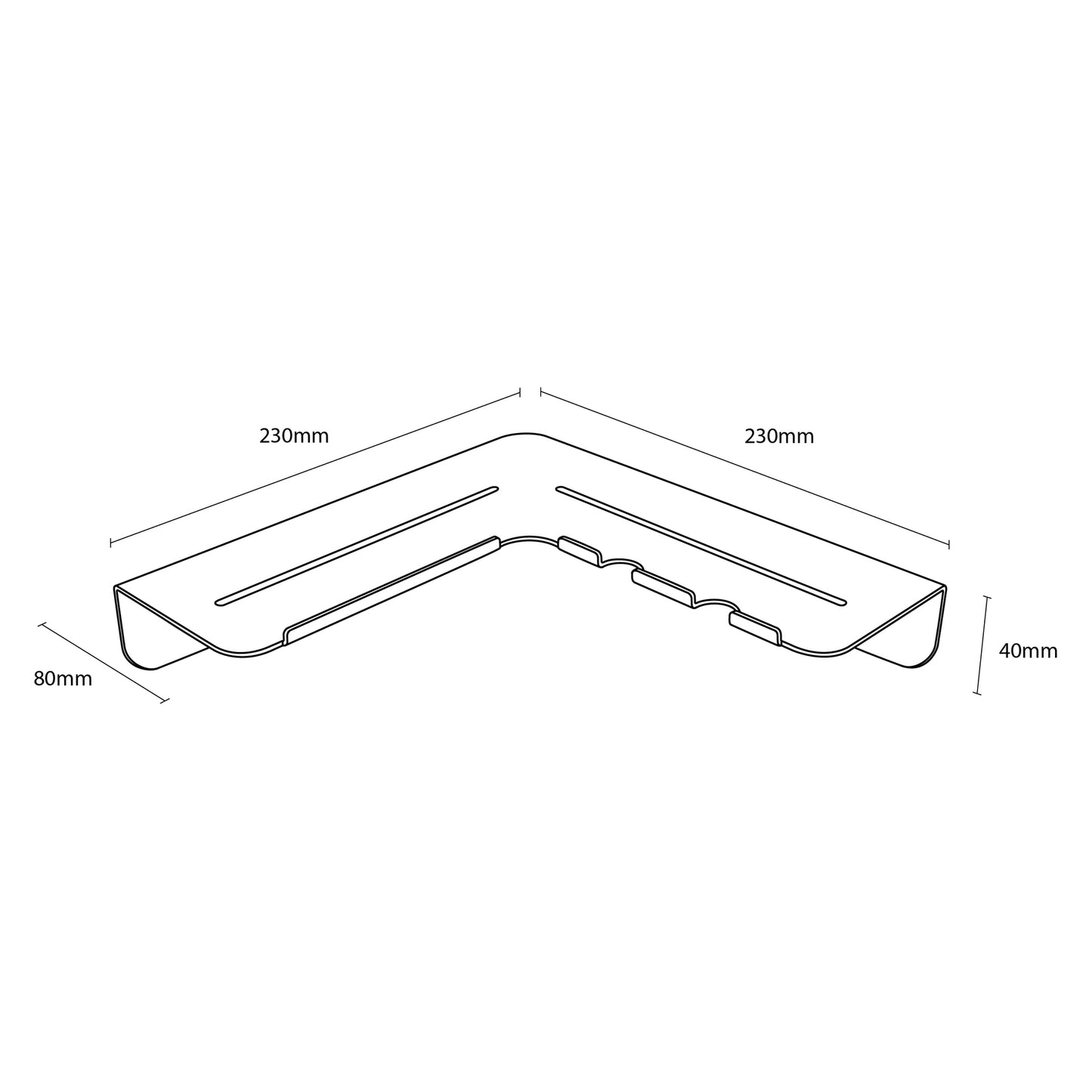 Crisp &Co. Vito Corner Shower Shelf