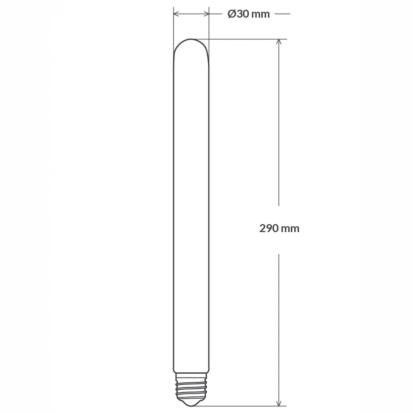 Lof. Wool Hoop 25 Long Tube Lightbulb