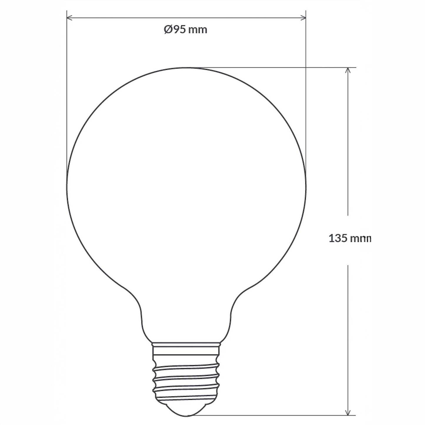 Lof. Wool Hoop 40 Medium Globe Lightbulb