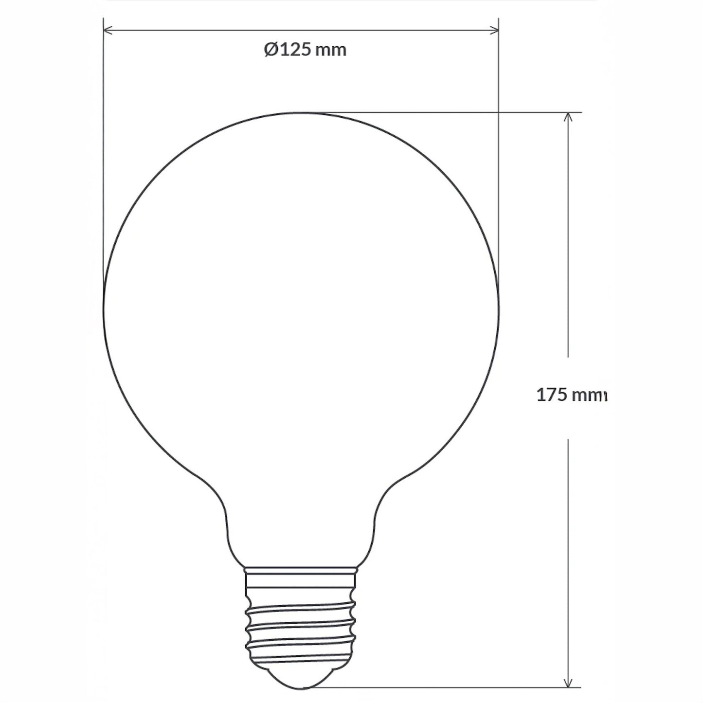 Lof. Wool Hoop 60 Large Globe Lightbulb