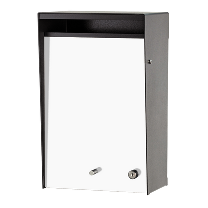 Box Design. Wall Mounted Letterbox - Black casing