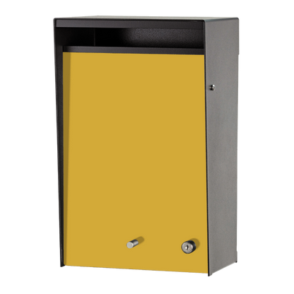 Box Design. Wall Mounted Letterbox - Black casing