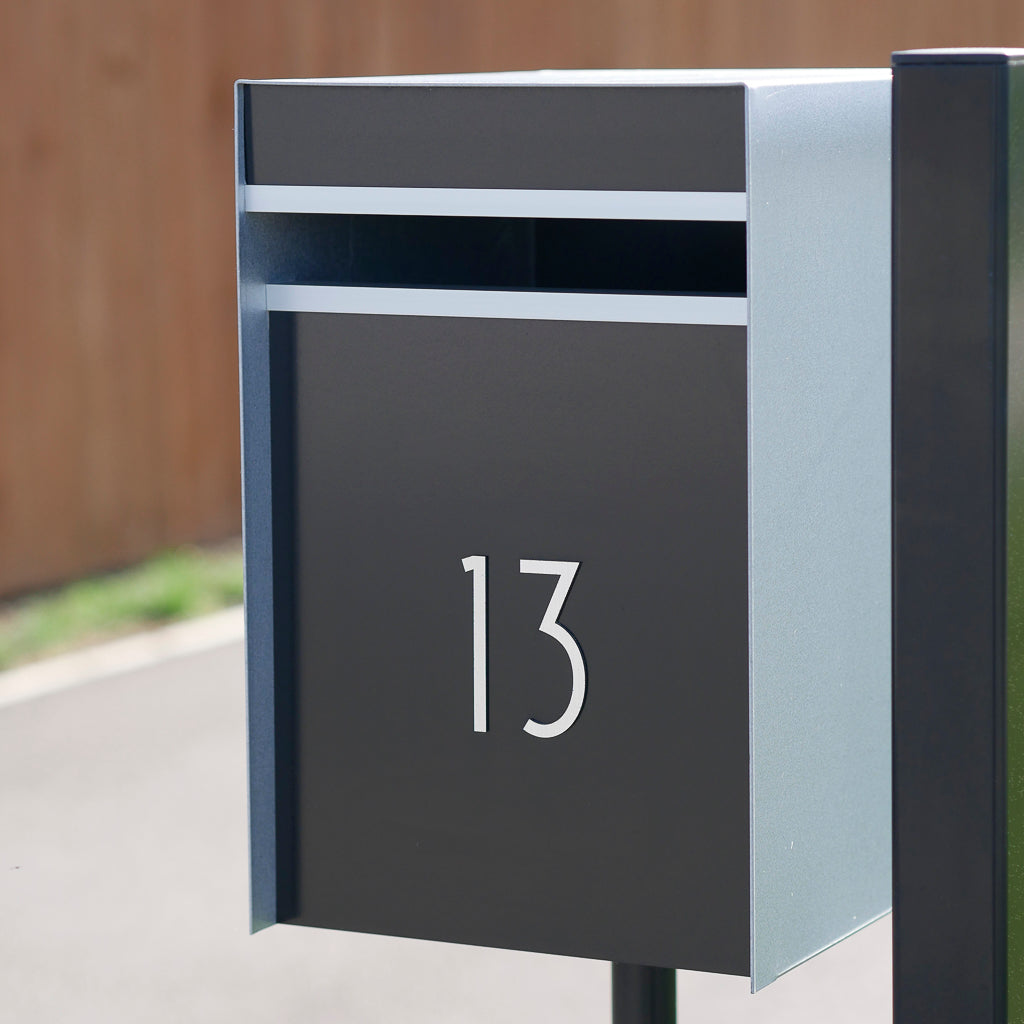 Box Design. Designer letterbox - Silver Pearl casing