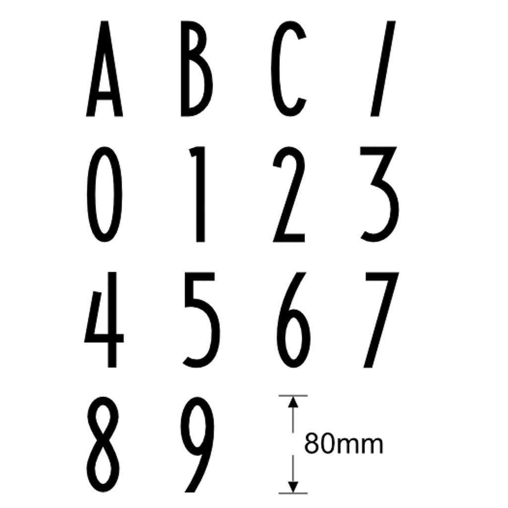 Numbers In A Box Design Box Design. Letterbox Numbers and Letters 80mm – Collective by Box™