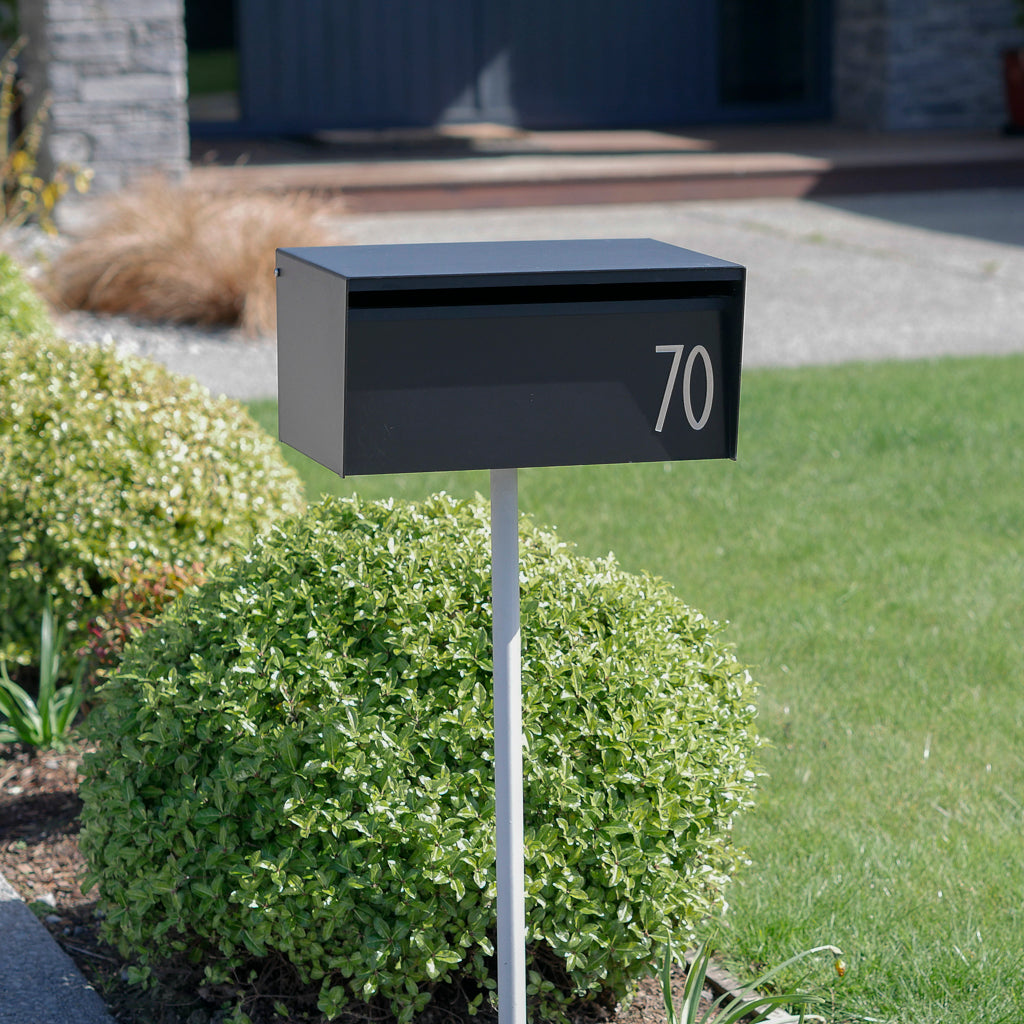 Box Design. Letterbox Pole - Silver