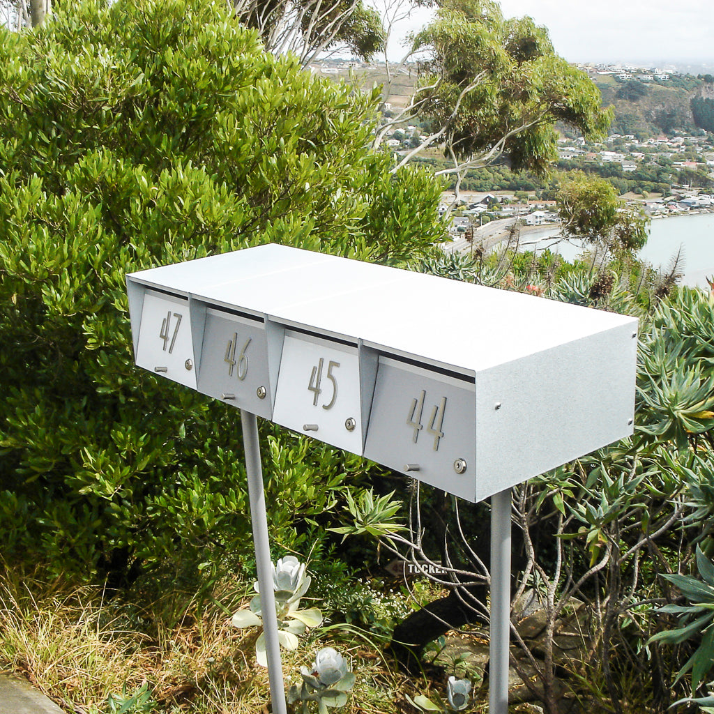 Box Design. Letterbox Pole - Silver